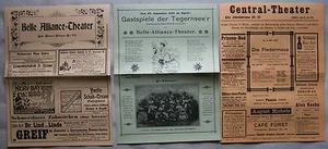 Berlin 1900 & 1906 Belle Alliance Theater und Central Theater Programm Zettel RP - Bild 1 von 2