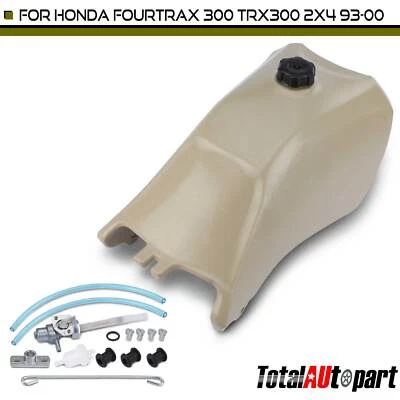 Tanque de combustible beige con tapa y llave de combustible para Honda FourTrax 300 TRX300 2x4 93-00 Foto 1 de 4