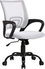 White Class Office Ergonomic Chair Mesh Computer Chair Lumbar Support Adjustable