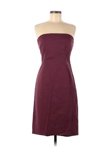 J Crew Asymmetrical Fitted Dress Size 2 Red Strapless Empire Waist - Picture 1 of 10