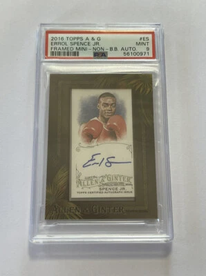 2016 Allen & Ginter Errol Spence Jr Autograph Mini Card Graded PSA Mint 9! - Image 1 of 4