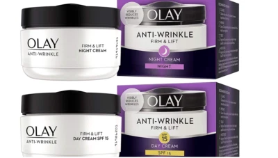 Olay Anti-Wrinkle Firm & Lift - Anti-Ageing Moisturiser Day & Night Cream SPF15
