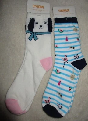 Lote Calcetines Gymboree Verano Iconos Cachorro Perro Talla L 10-12 Zapato Talla 3 en adelante Nuevo con Etiquetas Foto 1 de 4