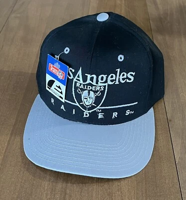 Vintage 90’s Eastport Los Angeles Raiders Snapback Hat Team NFL New With Tags - Image 1 of 4