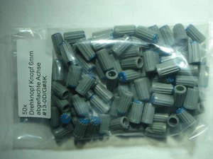 50x Drehknopf Knopf 6mm abgeflachte Achse #13-0D/G#11k - Imagen 1 de 4