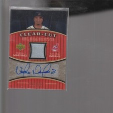 2007 Upper Deck Clear-Cut Elements /350 Victor Martinez Jersey autograph indians