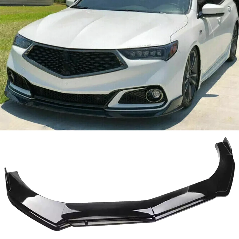 For Acura TLX 2015-2023 Gloss Black Front Bumper Lip Spoiler Splitter Body Kit Foto 1 de 4