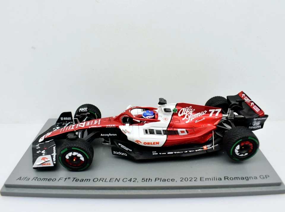 Modellino auto Formula 1 F1 GP scala 1:43 Alfa Romeo Orlen C42 BOTTAS Spark v - Immagine 1 di 4