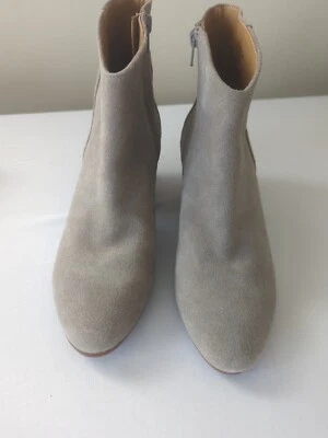 Nine West Tristan Boho Suede Western Ankle Boots Booties Size 8.5 Neutral Rodeo  - Image 1 of 4