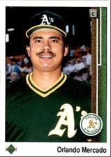 1989 Upper Deck Orlando Mercado ` Oakland Athletics #624