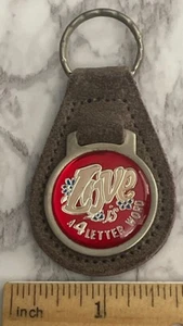 Vintage 80er Jahre Love Leder Schlüsselanhänger Schlüssel-14 - Bild 1 von 6