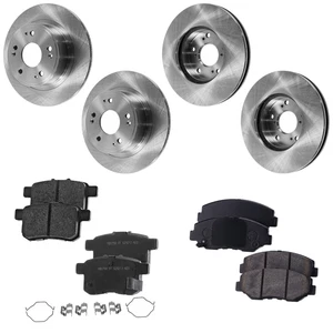 Front & Rear Brake Disc Rotors and Pads Kit For Honda Accord 2008 2015 2016 2017 - Picture 1 of 12