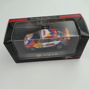 ALTA VELOCIDAD ESCALA 1:43 AUDI A4 STW DHL FRANK BIELA FUTURO estuche tiene grieta - Imagen 1 de 5