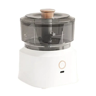 Picadora de carne eléctrica blanca licuadora cuchillas de acero inoxidable Foto 1 de 4