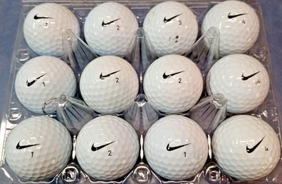 12 Nike One Vapor Speed 4A/5A White Pre Owned Golf Balls ( 1 dozen ) - Image 1 of 4