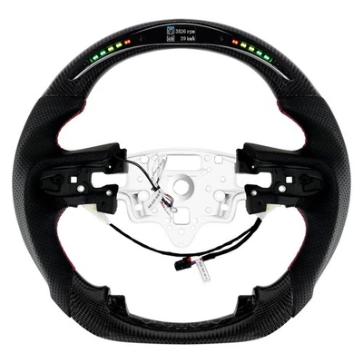 3K Real Carbon Fiber LED Steering Wheel For Chevrolet Silverado Blazer 2019+ - Image 1 of 4