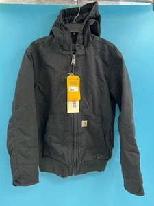 Carhartt Men's Washed Duck Insulated Active Jacket J130-M Black Size L NWT - Picture 1 of 10