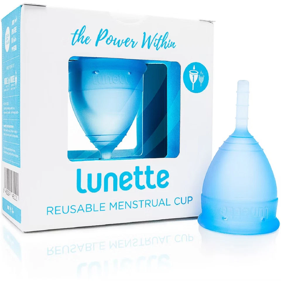 Lunette Menstrual Cup Model 1 for Light to Normal Flow Reusable Blue