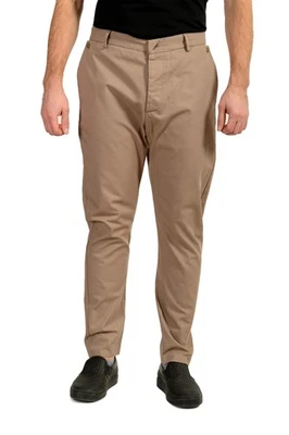Just Cavalli Men's Stone Beige Straight Leg Flat Front Casual Pants US 34 IT 50 - Image 1 of 4