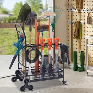 Lauren&Harold Garden Tool Organizer for Garage, Yard Tools Storage Rack with ... - Picture 1 of 7