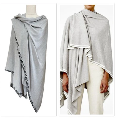 Ginger and Smart Grey Venturer Travel Wrap Cotton Cashmere One Size Fits All - Image 1 of 4