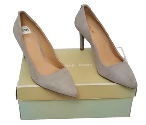MICHAEL KORS Dorothy Flex Pump Gris Gamuza Slip On Tacones Altos Damas EU 37 UK 4 B - Imagen 1 de 18