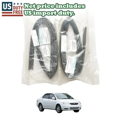 Canal de funcionamiento de vidrio para puerta trasera compatible con Toyota Corolla E120 CDE120 NZE120 ZZE122 2000-08 Foto 1 de 4