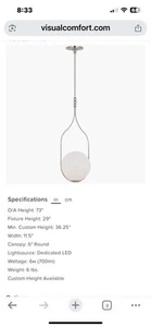 Contemporary Chandelier By Vision Comfort - Picture 1 of 2