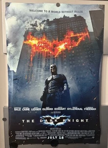 "Póster original de la película The Dark Knight 2008 27""x40"" doble cara Joker Batman" - Imagen 1 de 9