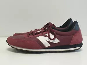 T474 MENS NEW BALANCE 410 BURGUNDY CANVAS SUEDE RUNNING TRAINERS SIZE UK 5.5 - Picture 1 of 6
