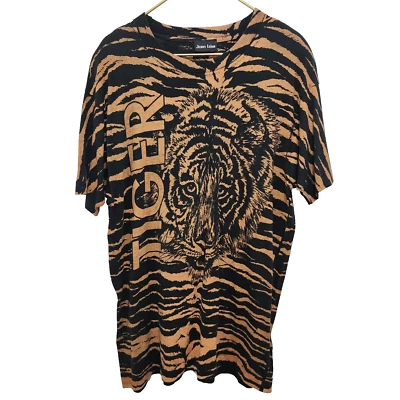 Camiseta Rara Jerry Leigh Tiger Gráfica AOP De Colección Cuello Redondo Puntada Única L/XL Foto 1 de 4