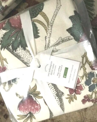 Pottery Barn Resi Duvet Cover Set Ivory Queen 2 Standard Shams Floral Palampore - Image 1 of 4
