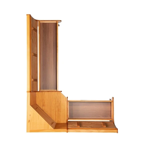 Linon Chelsea Wood Dining Nook Corner Unit in Natural Cover