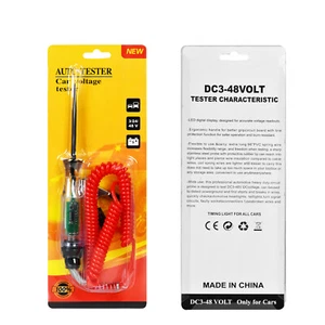 3 ~ 48V Automotive Test Light Digital LED Circuit Tester Car Truck Voltage - Picture 1 of 18