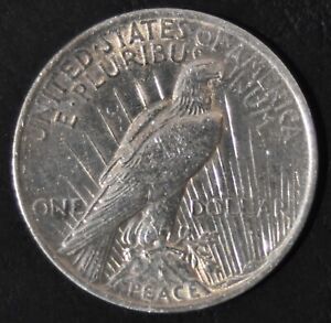 USA 1923 $1 United States of America Silver Dollar nice large "Peace" coin