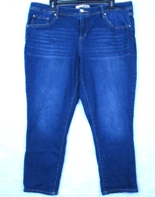 Code Bleu Women's Plus Size Blue Skinny Jeans 18W Stretch Denim Mid Rise Comfort - Image 1 of 4