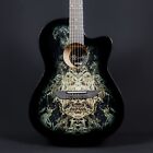 Lindo B Stock Alien Black Acoustic Guitar And Gigbag Cosmetic Imperfections