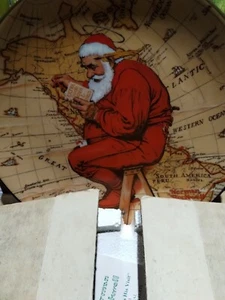 "Santa Plans His Visit" Norman Rockwell Plate. Gorham 1981 - Picture 1 of 7