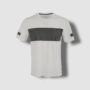 $30 Ideology Men's White Black Mesh Performance Short-Sleeve Crew-Neck T-Shirt M - Picture 1 of 6