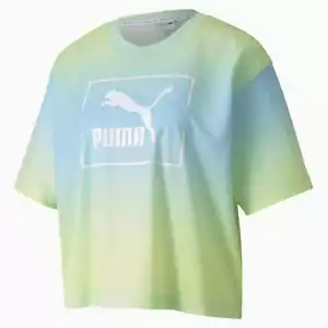 Puma Damen Tie Dye Mesh Tee Größe XS - Farbe Aquamarin - Bild 1 von 2