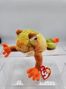 TY Beanie Baby - PRINCE the Frog 8" Stuffed Animal Toy Orange Toad 2000 - Picture 1 of 10