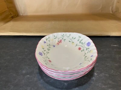 Johnson Brothers Summer Chintz 4 件套方形谷物碗约 1988 年 — 第 1/4 张图片