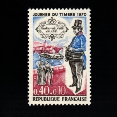 France, Scott B440, Semi-Postal, City Mailman, 1970, MH - Image 1 of 2