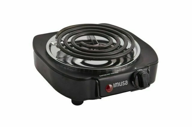 Imusa GAU-80305 1100W Electric Single Burner - Black