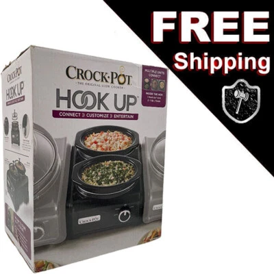 Crock Pot Hook Up Double 1-qt Connectable Entertaining System SCCPMD1 - Image 1 of 4