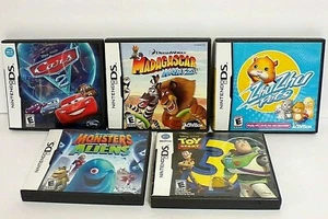 5 Nintendo DS Games Toy Story3/Monsters vs Aliens/Cars2/Madagascar Kartz/Zhu Pet - Picture 1 of 1
