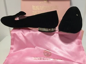 REVE D'UN JOUR schwarze Samt-Flats mit Nieten, Gr. 38 (7M) - Bild 1 von 7