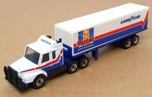 Matchbox 1/90 Scale CY16 - Scania Truck & Trailer (Good Year) White/Blue/Red - Picture 1 of 5