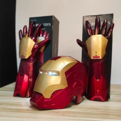 Iron Man JARVIS LED Voice Avengers Hand Arm Light Long Gloves Cosplay Props Gift