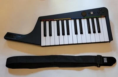 Nintedo Wii Rock Band 3 Wireless Keyboard W/ strap NO GAME NO DONGLE - Image 1 of 4